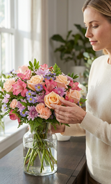 Sunset Serenade Bouquet near window
