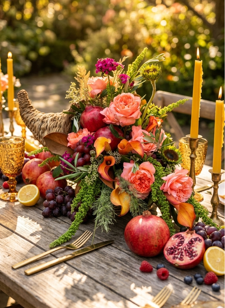 Thanksgiving Centerpiece for outdoor table