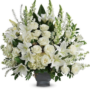 peaceful white lilies basket t228-1a Peaceful White Lilies Basket – Kremp Florist