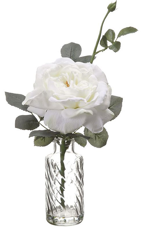 13&quot; English Garden Rose in Vase(Artificial)