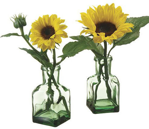 11&quot; Sunflower in Glass Jar(Artificial)