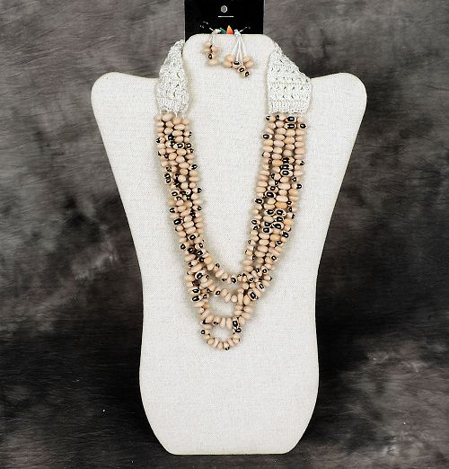 Black Eyed Pea Necklace and Earring Set