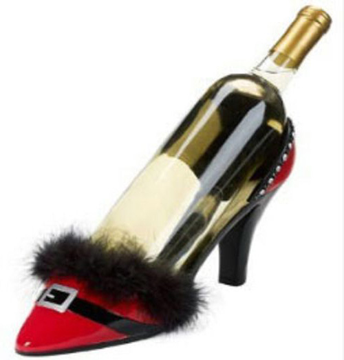 Sexy Santa Shoe Wine Holder