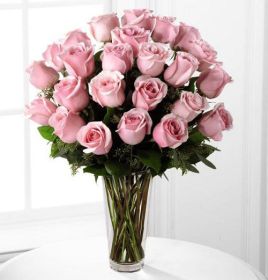 Pink Roses Arranged in Vase