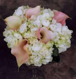 White Hydrangea and Calla Lily Clutch