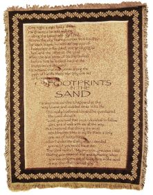 Footprints in the Sand Sympathy Throw Blanket