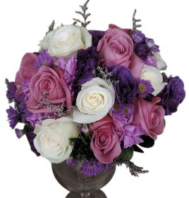Purples and Whites Clutch Bouquet