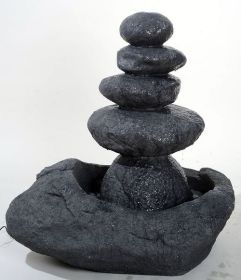 Zen Stone Fountain With Light