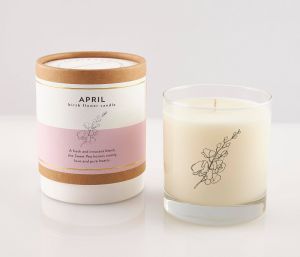 April Birthday Flower Candle