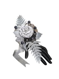 Black and White Sheet Music Rose Corsage
