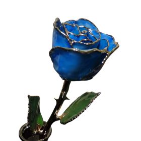 Gold Dipped Blue Rose