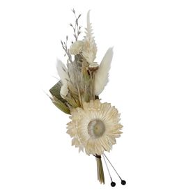 Boho Dried Flower Boutonniere