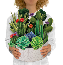Cactus Garden 3D Pop-up Card