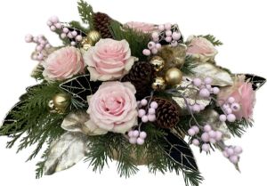 Champagne Holiday Centerpiece
