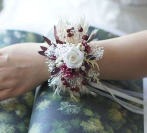 Elegance and Grace Dried Flower Corsage