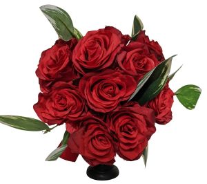Red Rose Silk Clutch Bouquet