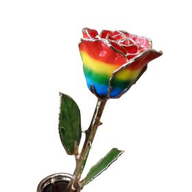 Gold Dipped Rainbow Rose
