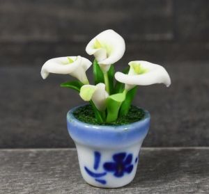 Handmade Mini Calla Lilies in Pot