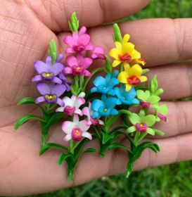 Handmade Mini Dendrobium Orchid in Pot