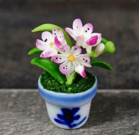 Handmade Mini Gigantea Orchid in Pot