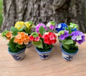 Handmade Mini Hydrangea in Pot