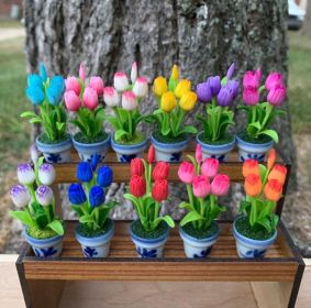 Handmade Mini Tulips in Pot