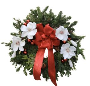 Holiday Magnolia Door Wreath