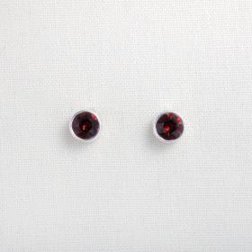 January Garnet Birthstone Earrings