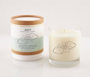 July Birthday Flower Candle