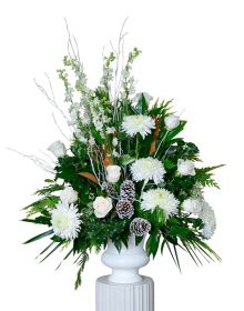 Winter Whites Funeral Basket