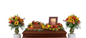 3 Piece Fall Flower Cremation Package