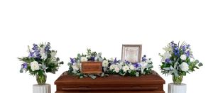 3 Piece Blue and White Cremation Package