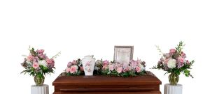 3 Piece Pink and White Cremation Package