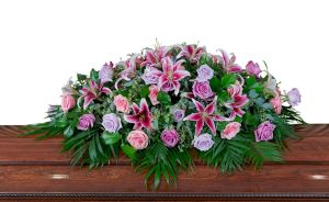 Roses and Lilies Casket Spray