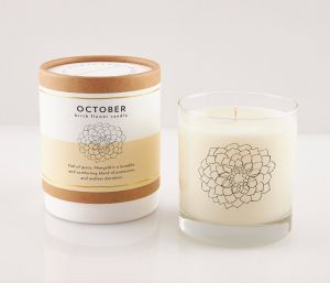 October Birthday Flower Candle