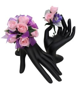 Pink and Purple Silk Flower Prom Package