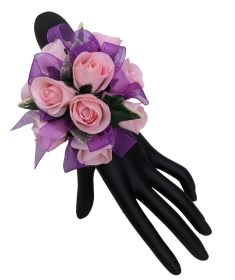 Pinks and Purples Silk Flower Corsage