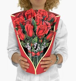 Red Roses 3D Pop-Up Card