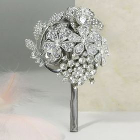 Silver Shimmering Brooch Boutonniere