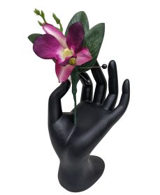 Silk Purple Orchid Boutonniere
