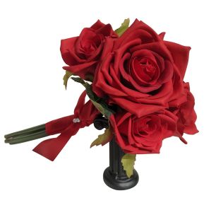 Simple Silk Red Rose Clutch