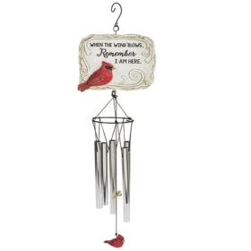 Sympathy Cardinal Wind Chime- Remember