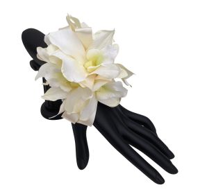 Artificial White Orchid Wrist Corsage