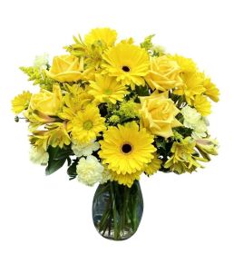 Yellow Blooms Vase