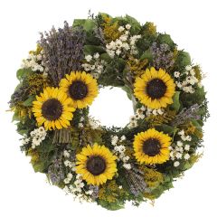 Tuscan Sunflower Dried Wreath