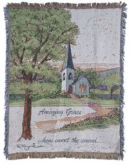 Tree with Amazing Grace Sympathy Throw Blanket for bereavement
