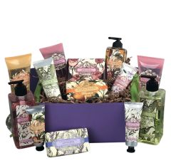 Bath and Body basket of assorted spa items