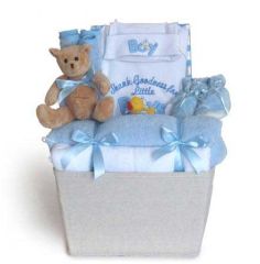 Bountiful Baby Boy Gift Basket