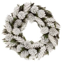 St Nick Wreath with pine cones