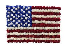 US flag made out of flowers